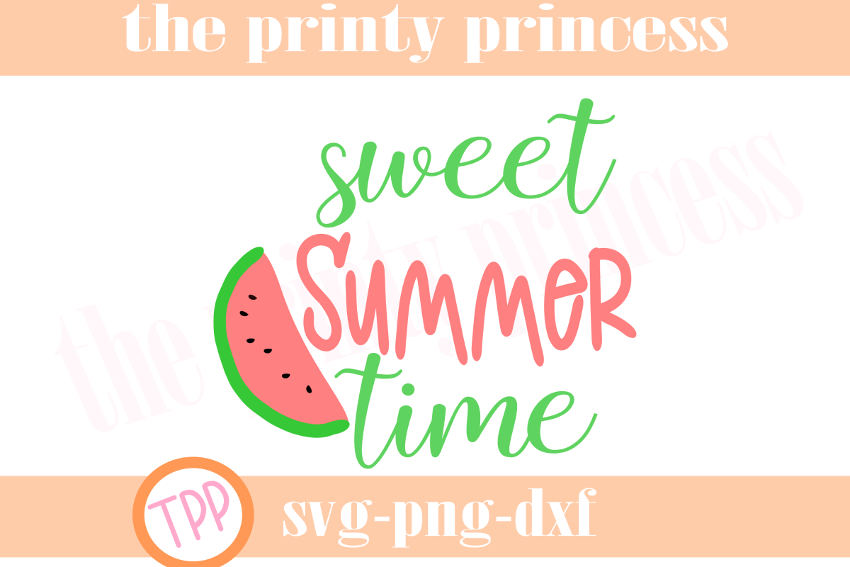 Sweet Summer Time svg, Watermelon svg design file, Svg example image 1