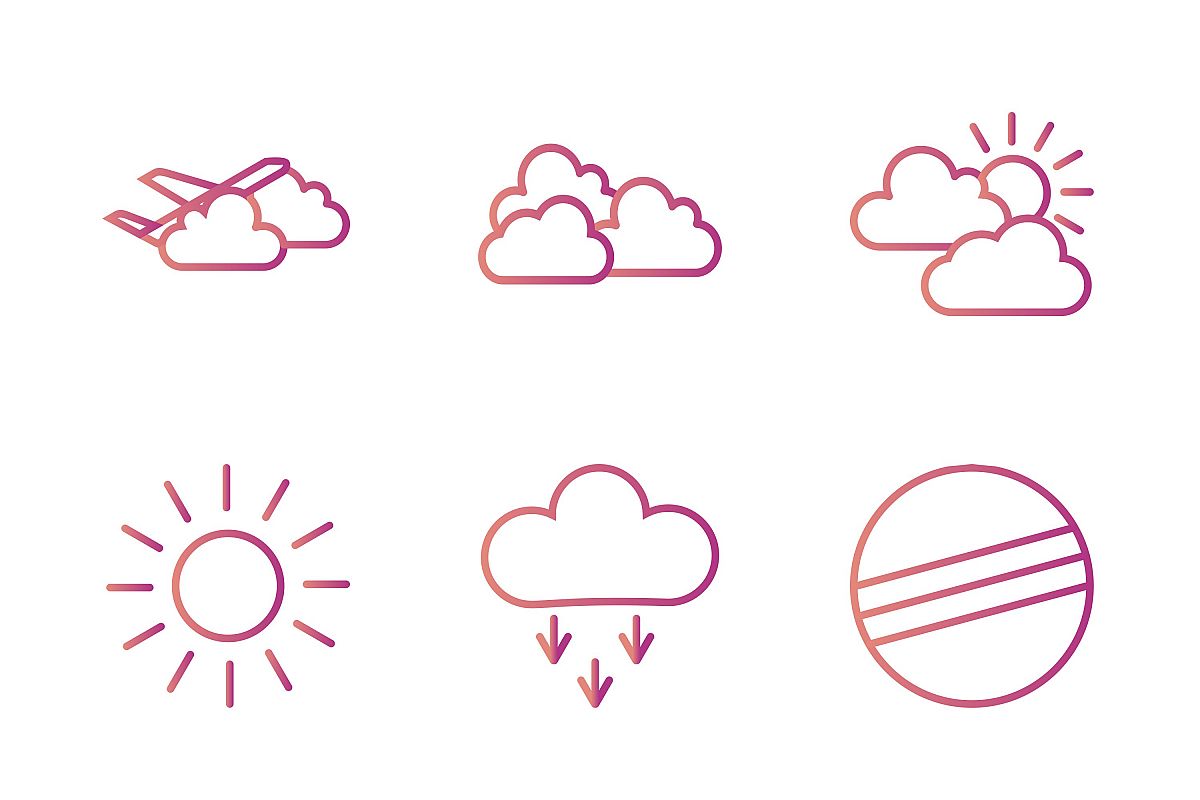 Set Of Weather And Season Icons example image 1