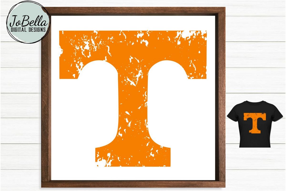 Vols Orange Distressed Tennessee T SVG and Printable example image 1