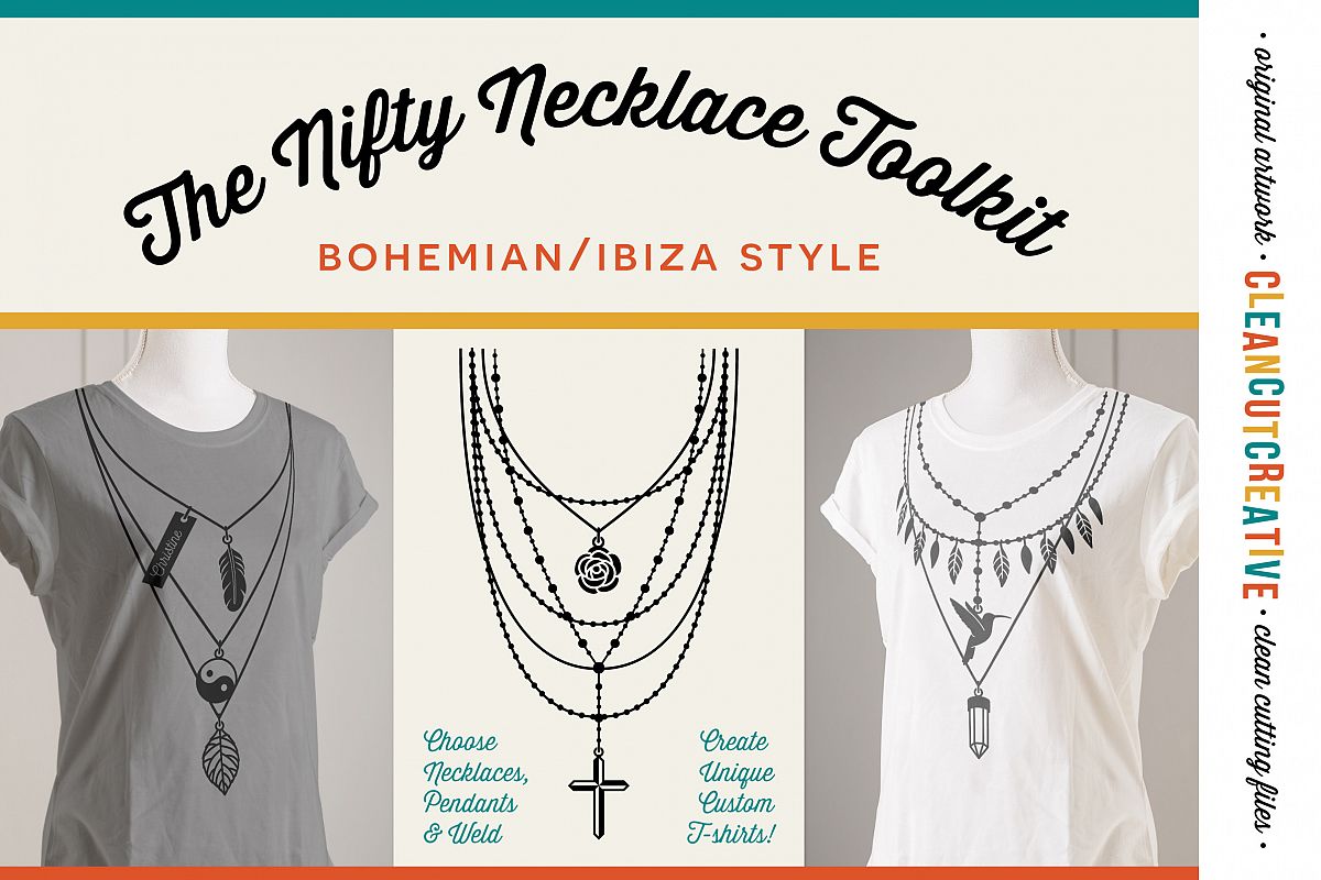 The Nifty NECKLACE TOOLKIT - DIY Layered Necklace T-shirt Design in Boho/Ibiza Style example image 1