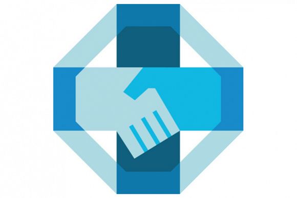 Handshake Forming Cross Octagon Retro example image 1