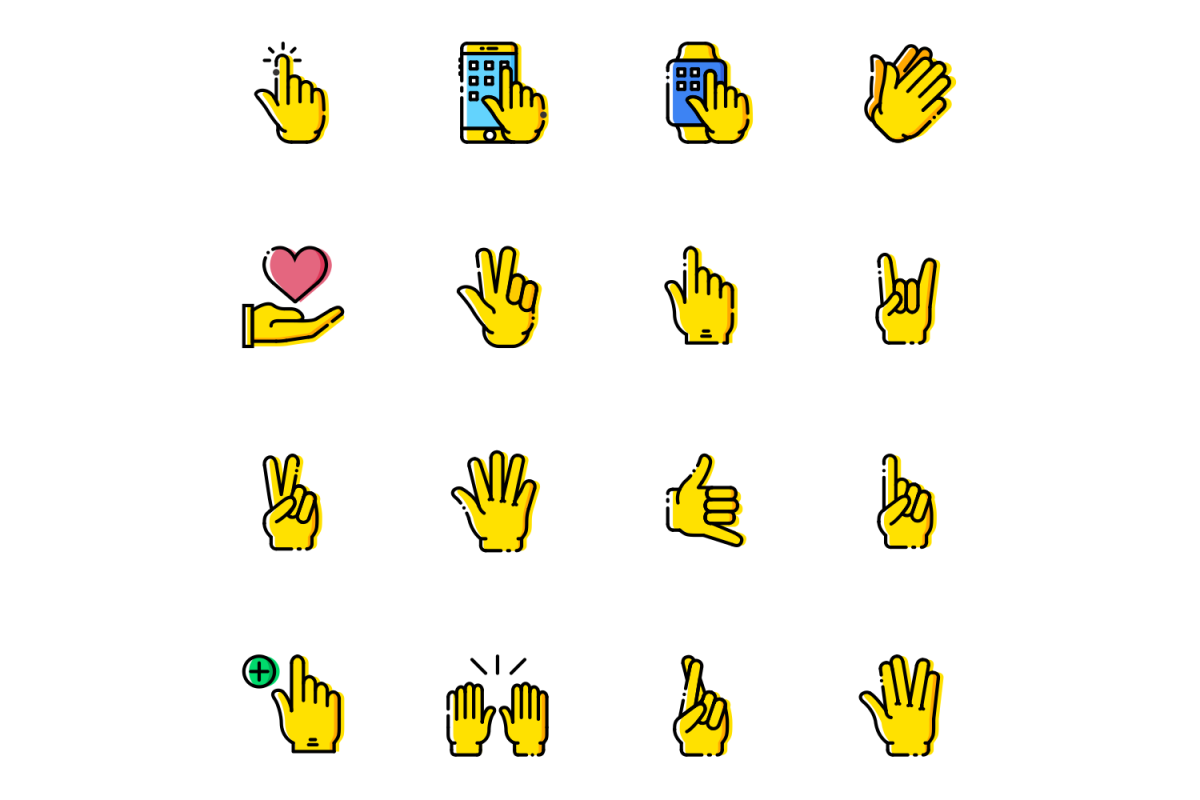 Gestures Icons example image 1