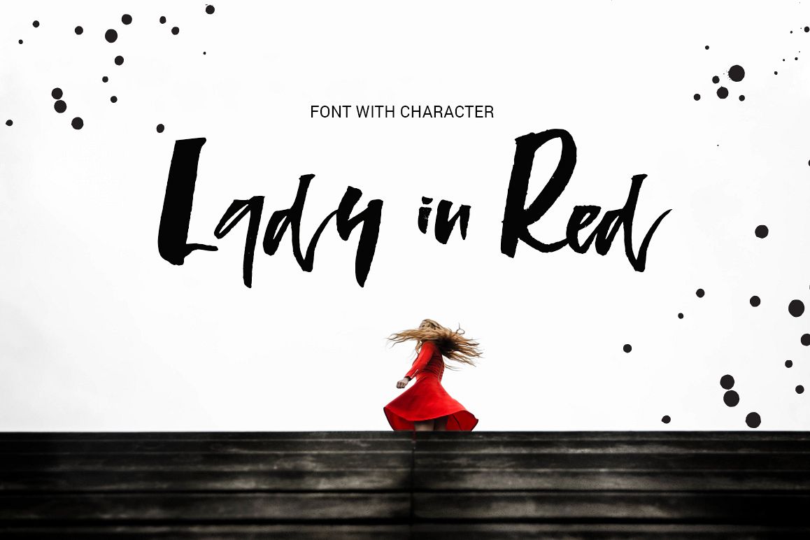 Lady in Red - script font example image 1