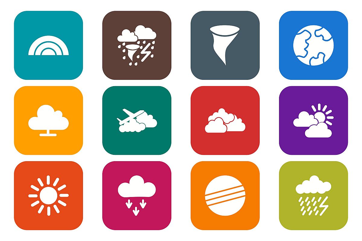 Set Of Weather And Season Icons example image 1