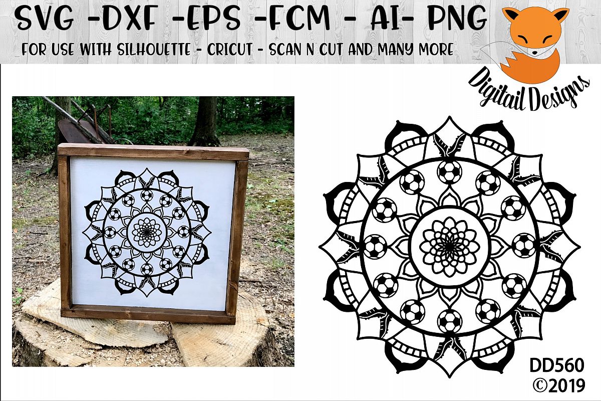 Download Soccer Mandala SVG - Silhouette - Cricut - Scan n Cut