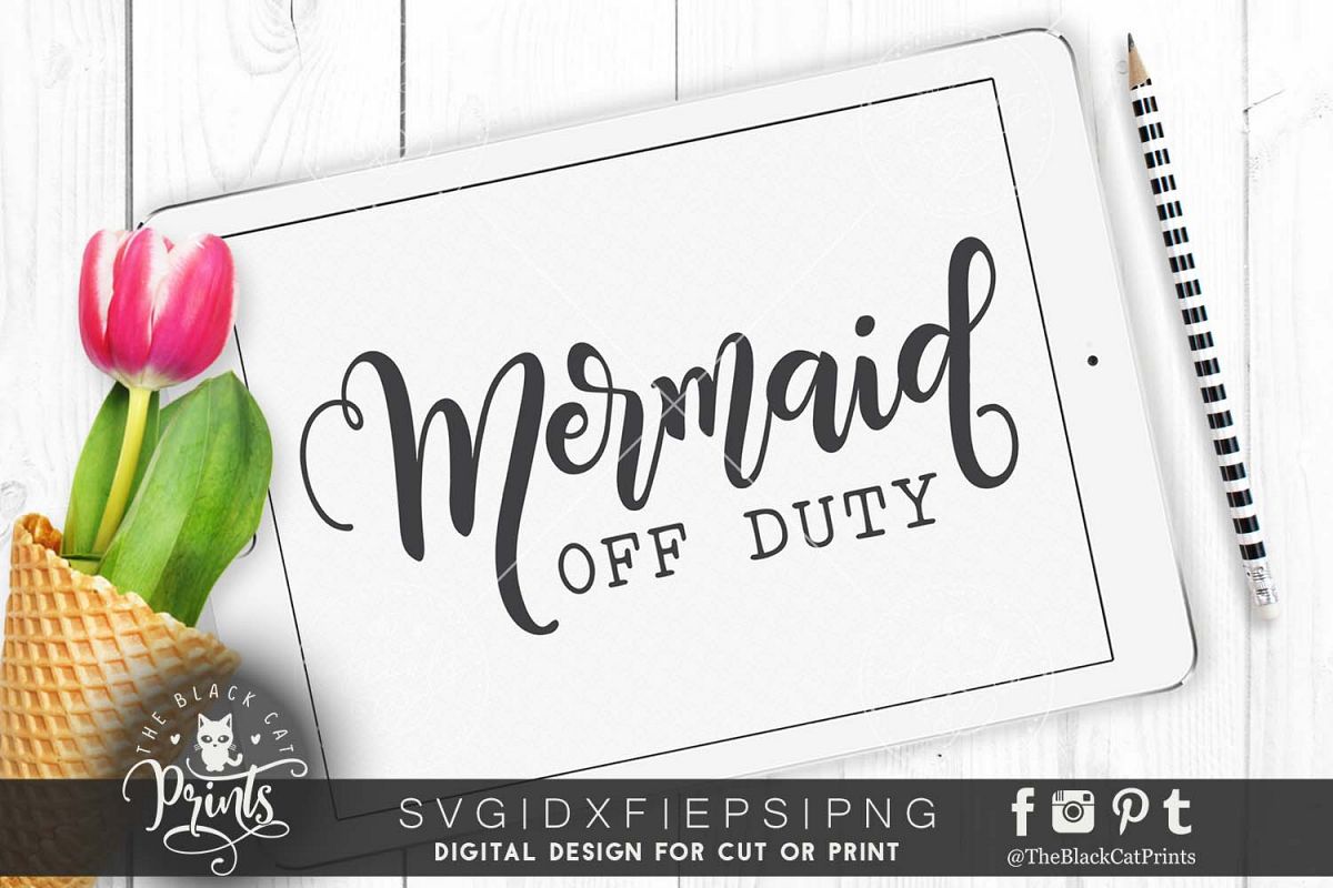 Mermaid off duty SVG DXF PNG EPS example image 1