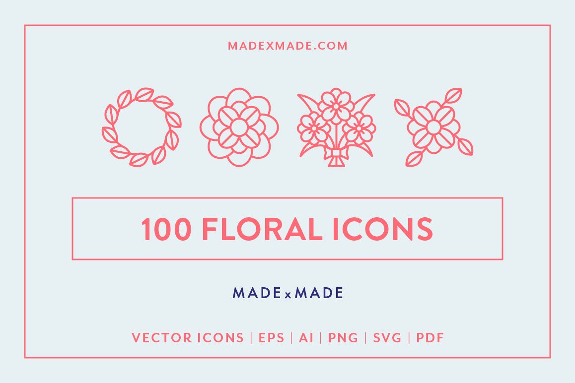 Line Icons Floral example image 1