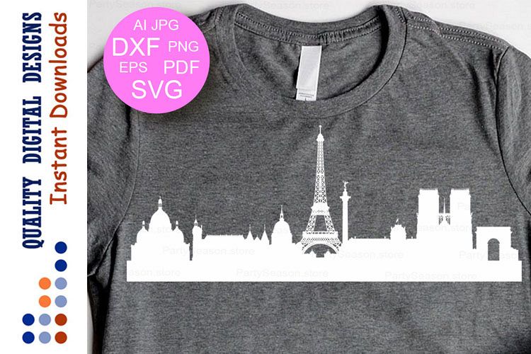 Download Paris Svg Skyline Svg Paris Cityscape Eiffel Tower Clipart