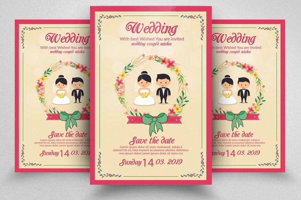 Wedding Invitation Flyer Template example image 1