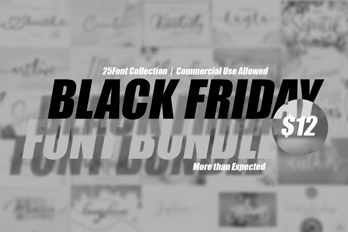 BLACK FRIDAY FONT BUNDLE $12 example image 1