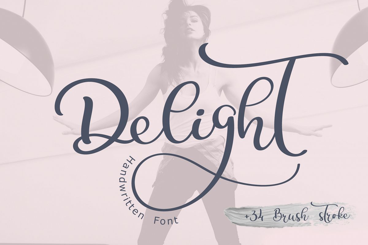 Calligraphy Wedding Decor Font Delight example image 1