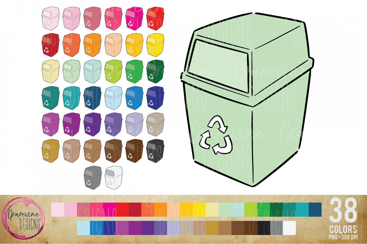 Recycling Planner Clipart example image 1