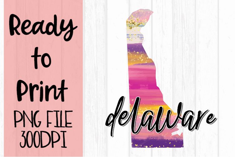 Delaware Painted States Ready to Print example image 1