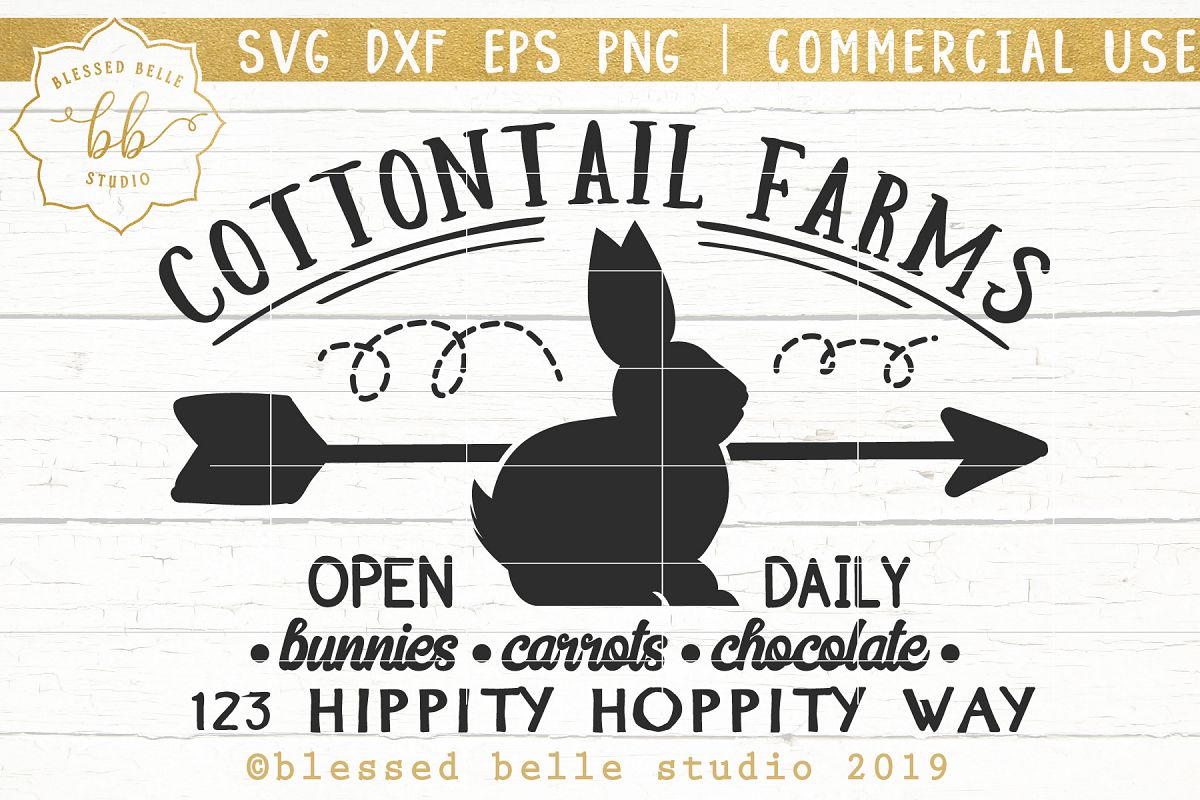 Farmhouse Easter Sign SVG / Easter SVG / SVG DXF EPS PNG example image 1