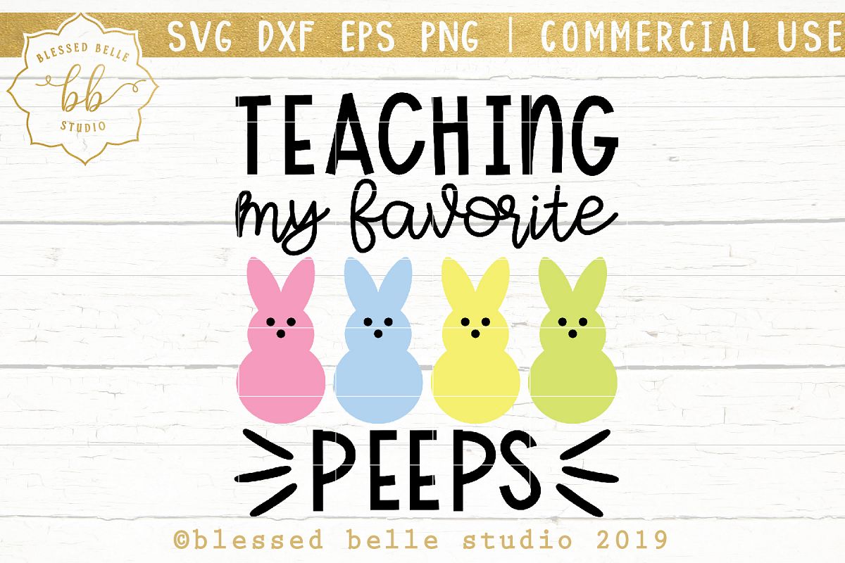 Teacher Easter SVG / Peeps SVG / SVG DXF EPS PNG example image 1