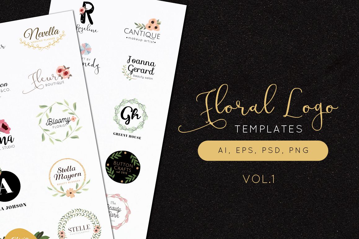 Floral Logo Templates Vol.1 example image 1