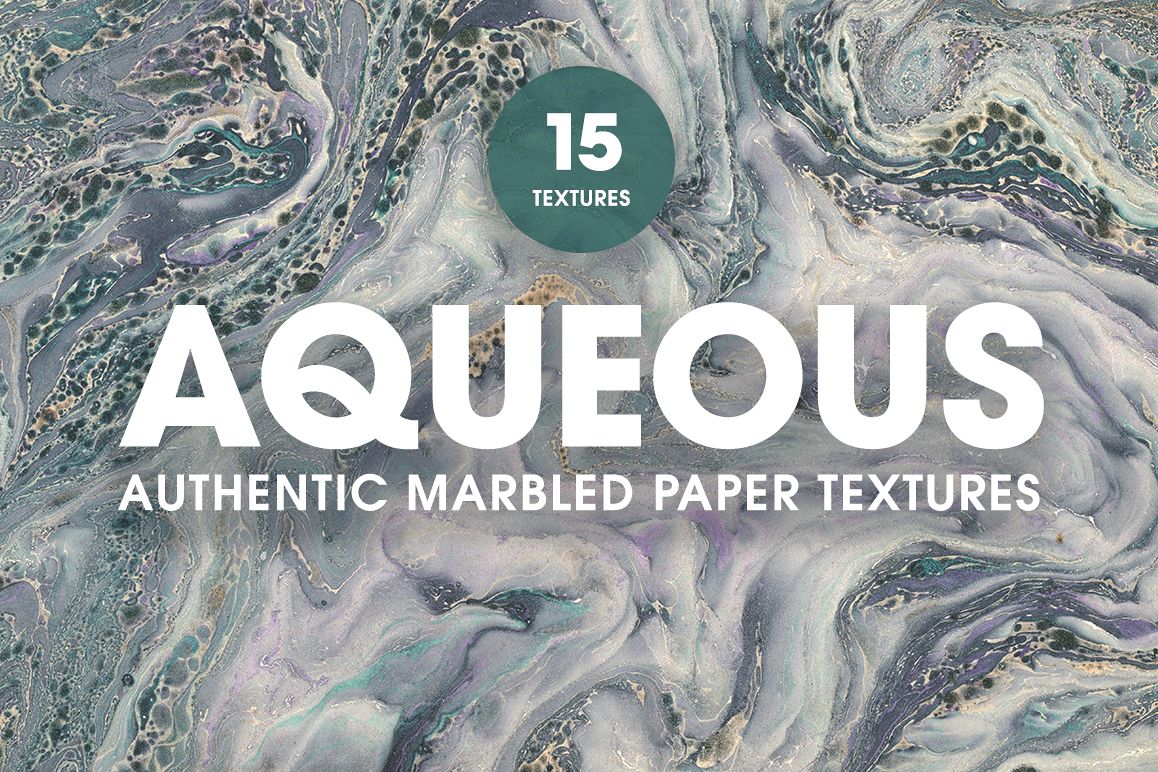 15 Authentic Marbled Paper Textures example image 1