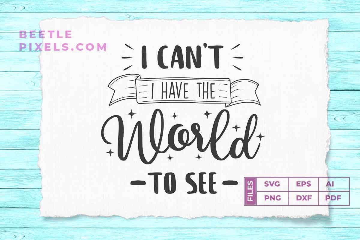i cant i have the world to see example image 1