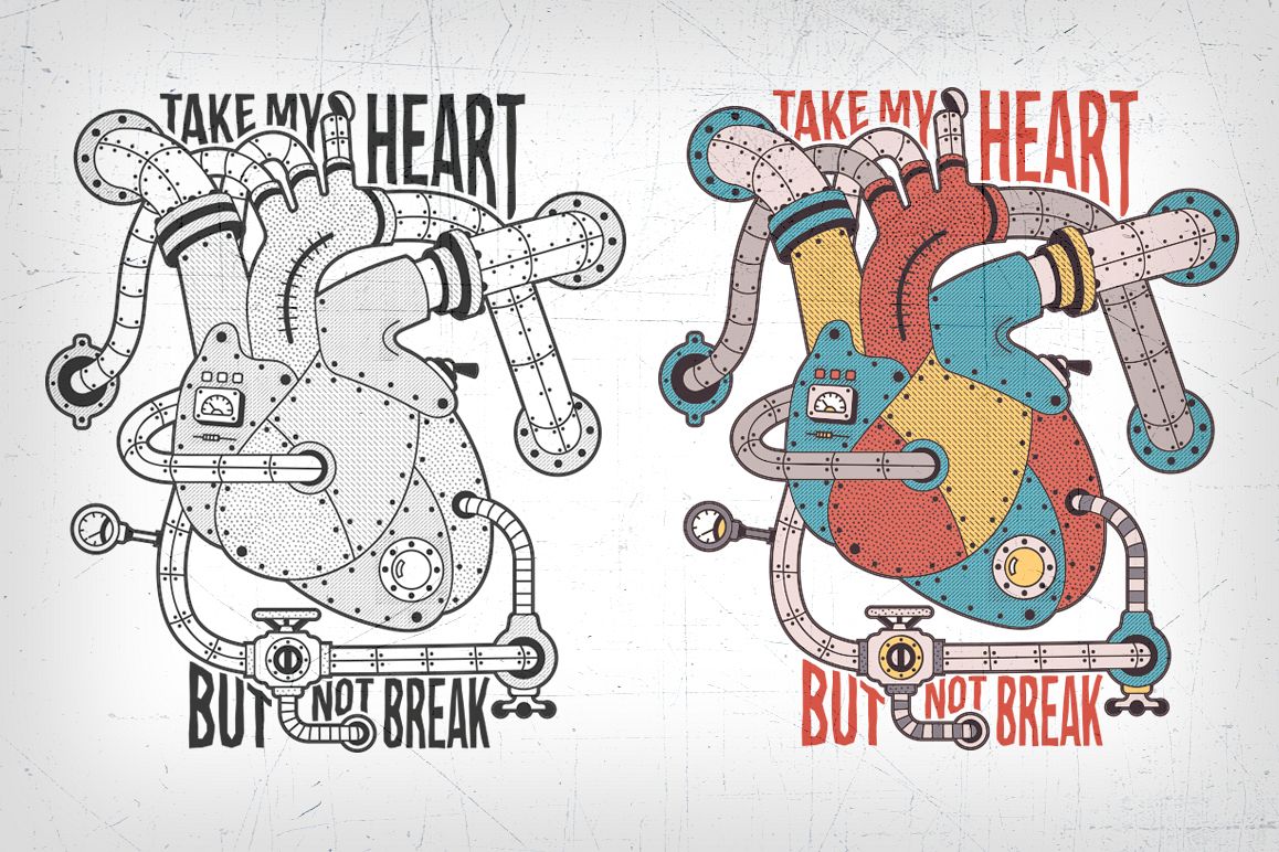Mechanical steampunk heart example image 1