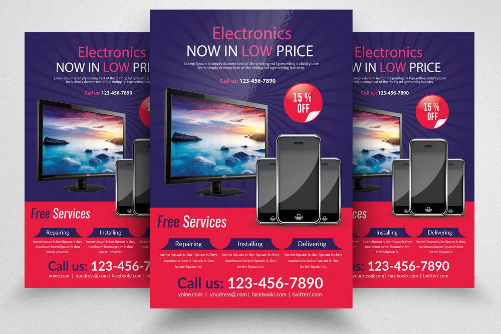 Electronic Product Promotion Flyer Template example image 1