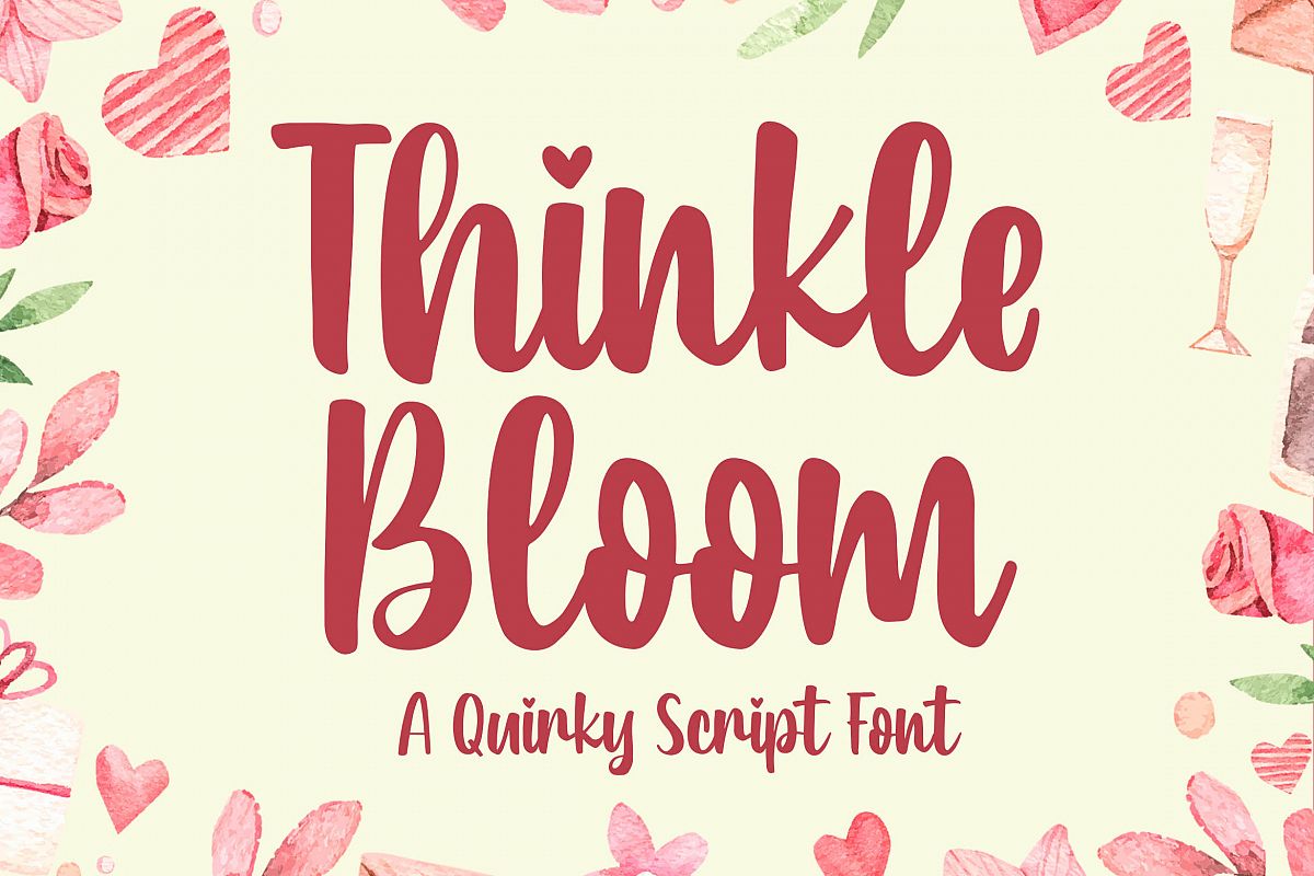 Thinkle Bloom - a Quirky Font example image 1