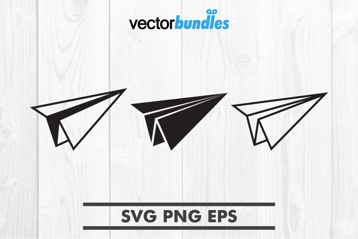 Paper plane clip art svg example image 1