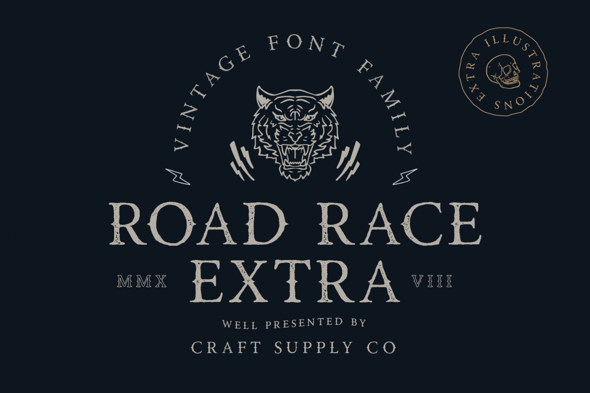Road Race Extra Font Family Bonus Illustrations example image 1