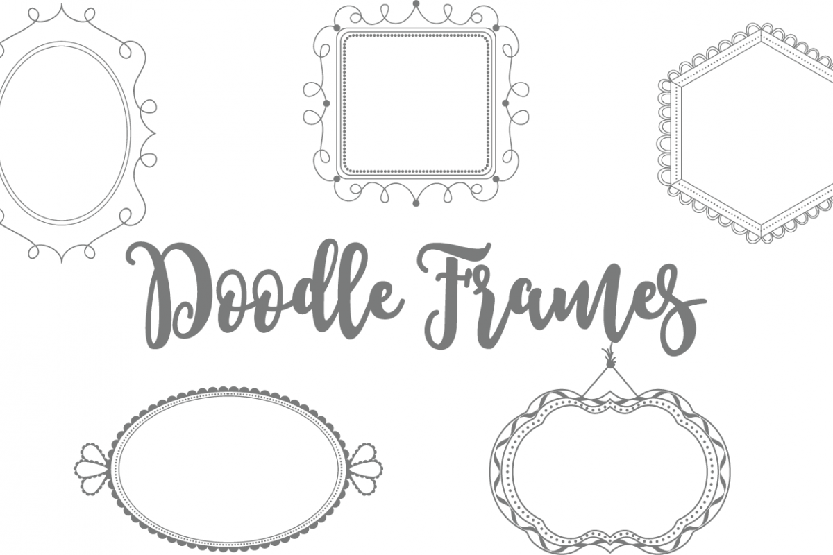 Clip Art Doodle Frames Set 4 (79669) | Illustrations | Design Bundles