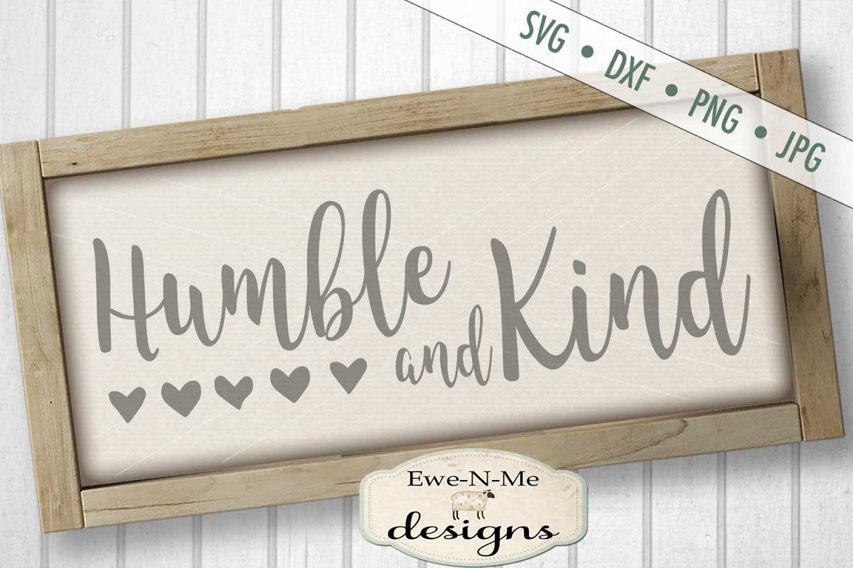 Humble and Kind - Hearts - SVG DXF Files example image 1