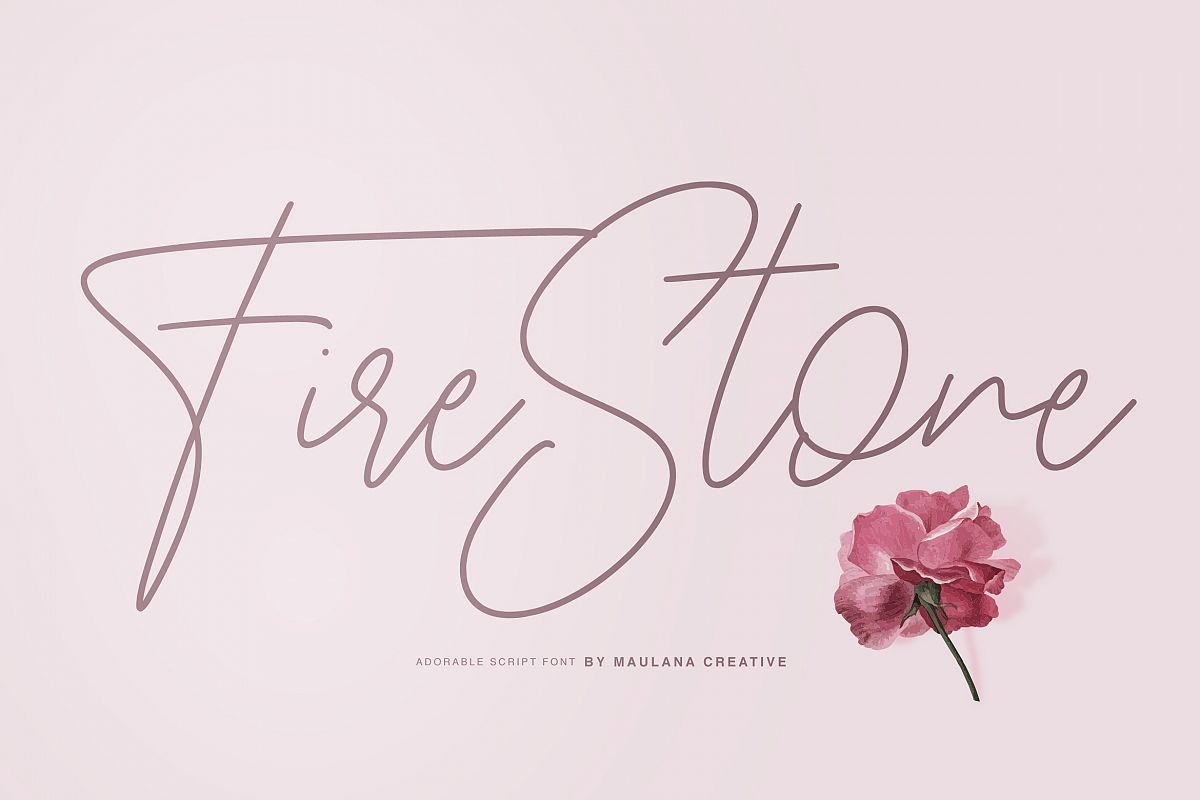 Fire Stone Signature Font example image 1