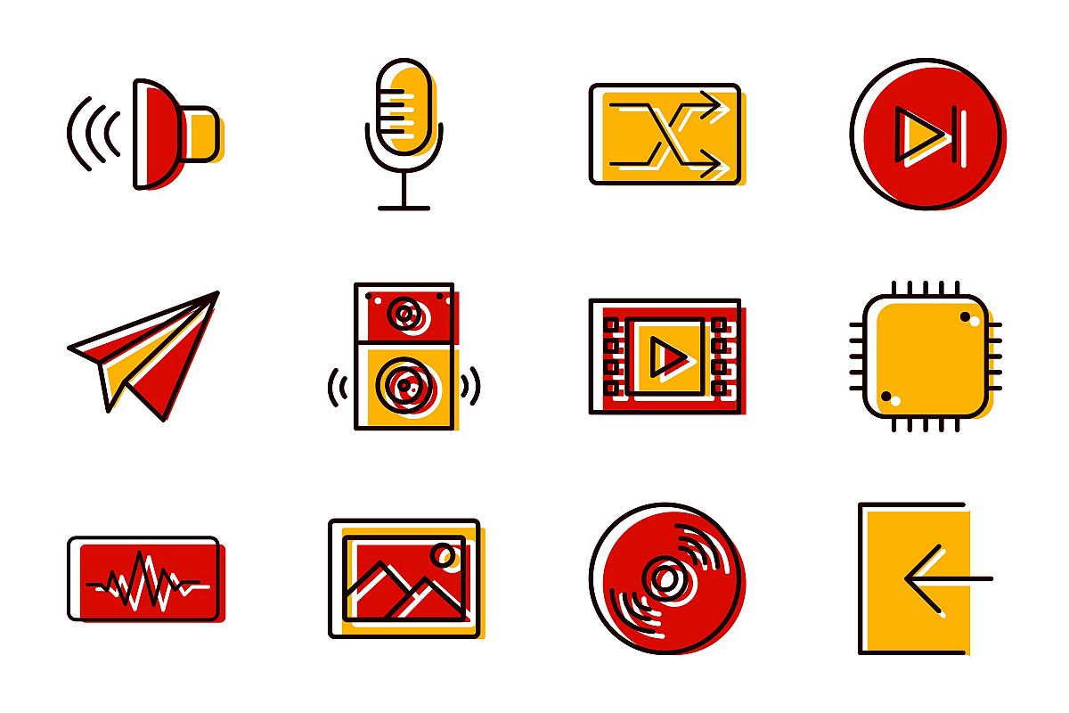 Set Of Multimedia Icons example image 1