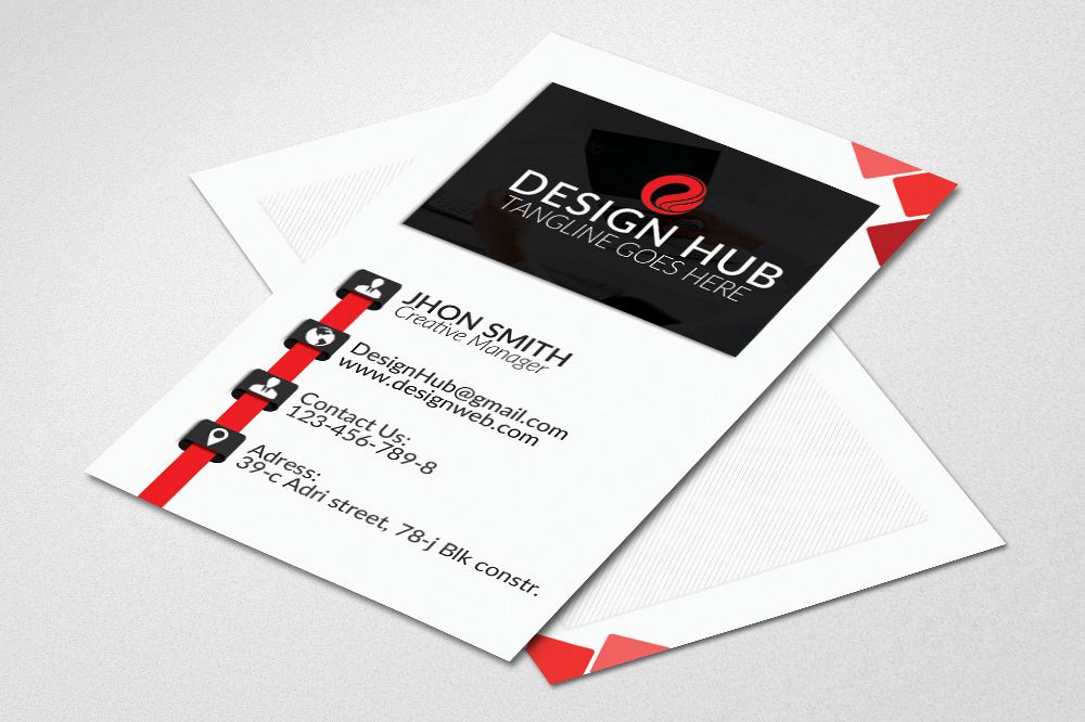 Vertical Business Card Template example image 1
