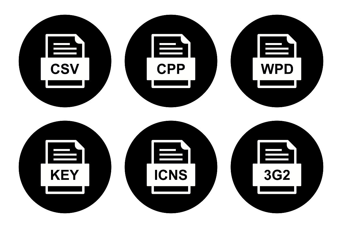 Set Of File Formats Icons example image 1