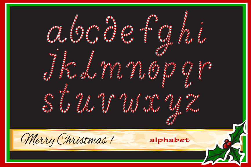 Christmas Candy alphabet. example image 1
