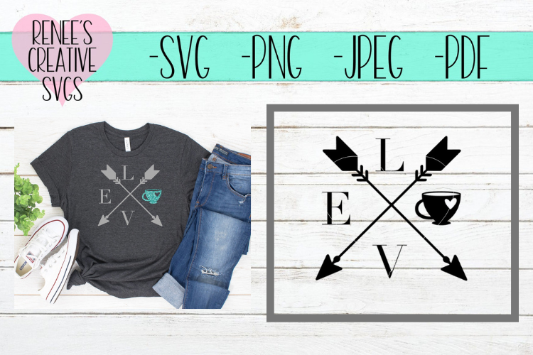Love arrows with Coffee Cup| Coffee cup | SVG Cutting File example image 1