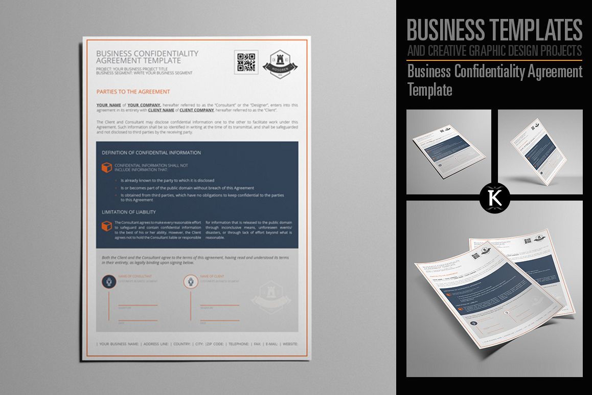 Business Confidentiality Agreement Template example image 1