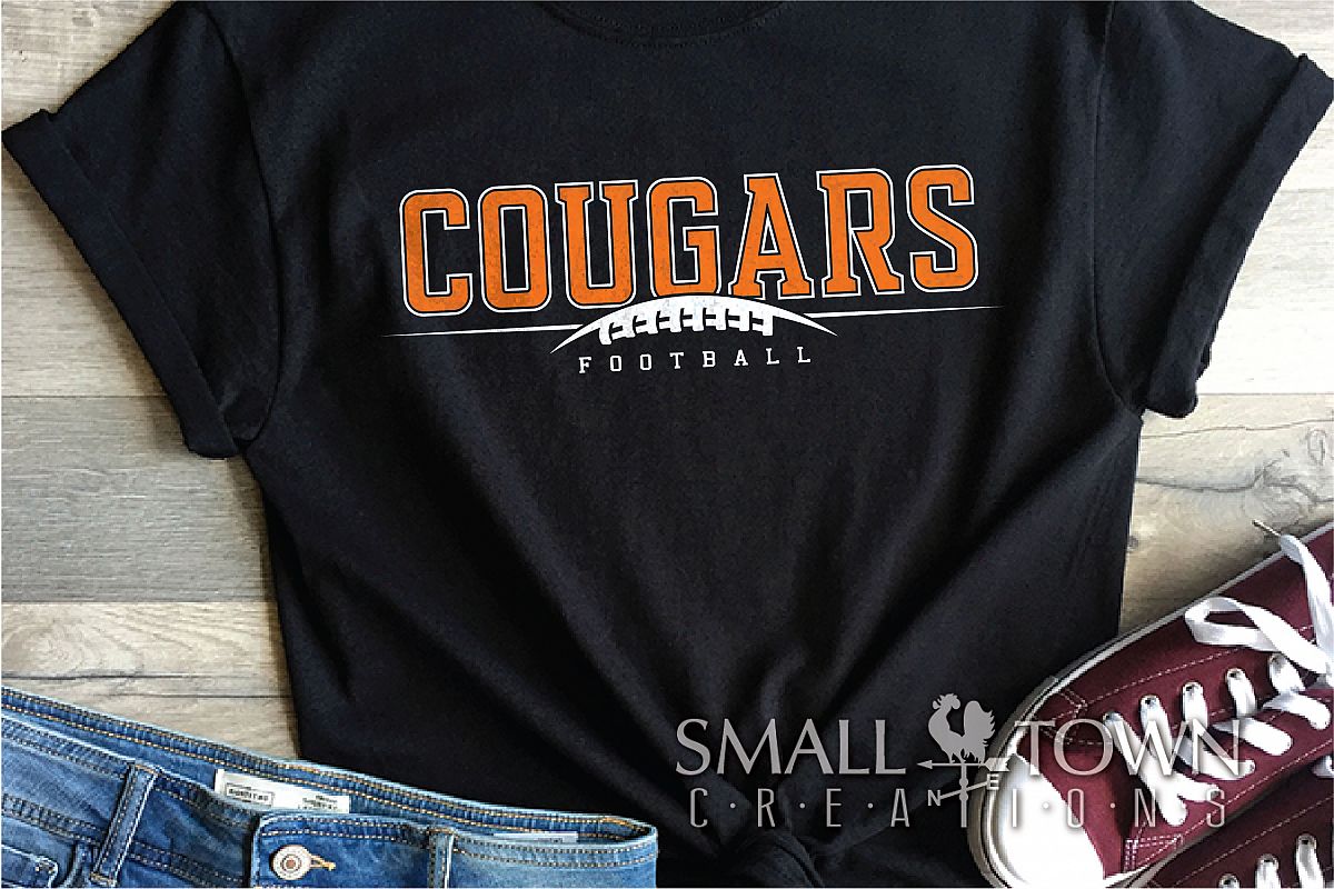 Cougar Football, Paw Print, Team, Logo, PRINT, CUT & DESIGN example image 1