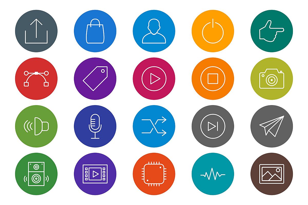 Set Of Multimedia Icons example image 1