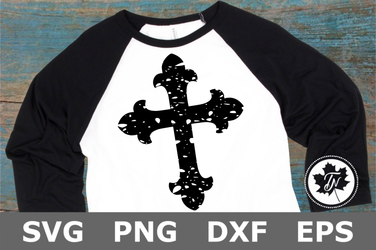 Distressed Cross - An Religious SVG Cut File example image 1