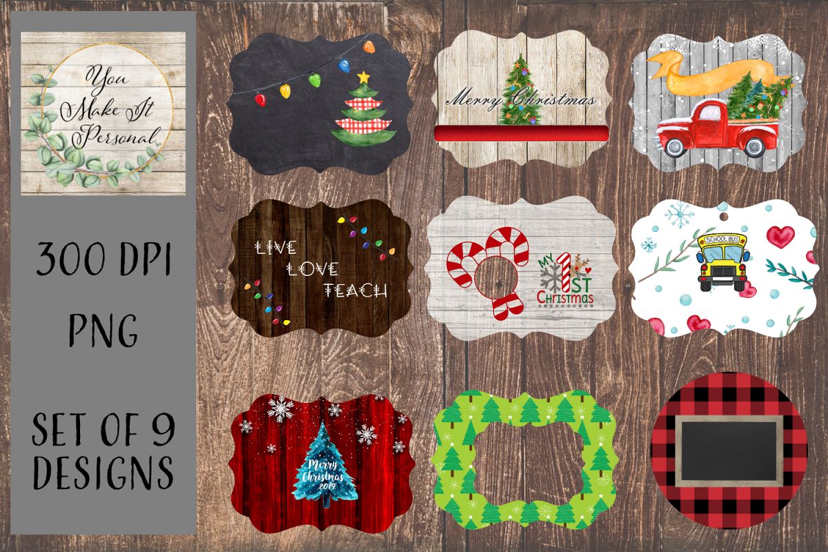 Christmas Ornament Bundle, Perfect for Sublimation example image 1