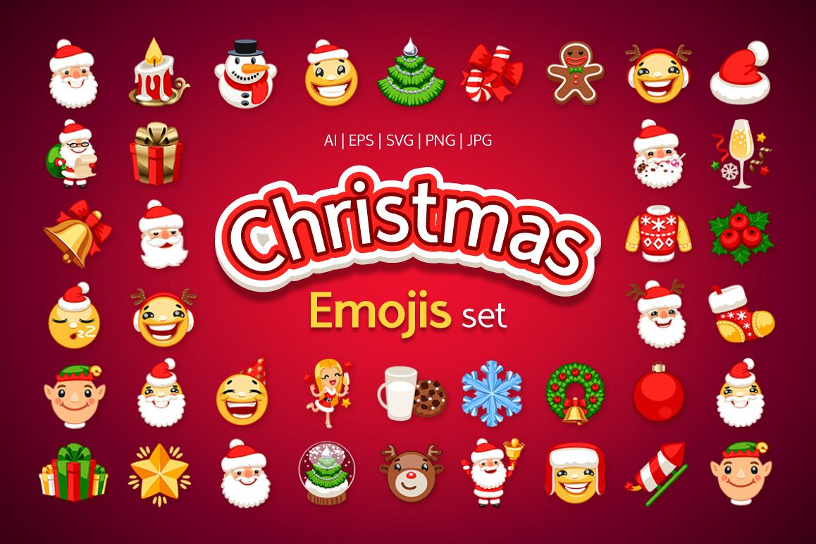 Christmas Emojis Set