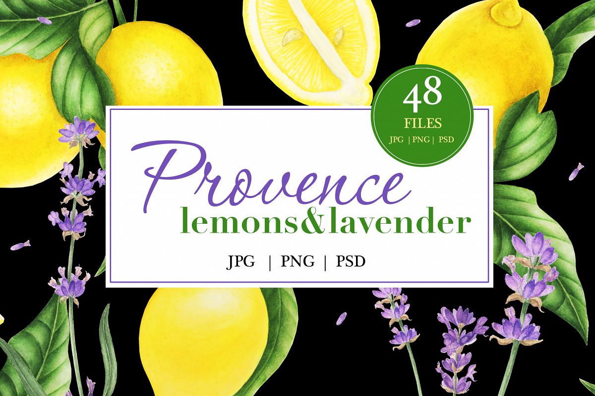 Provence. Lemons and lavender. example image 1