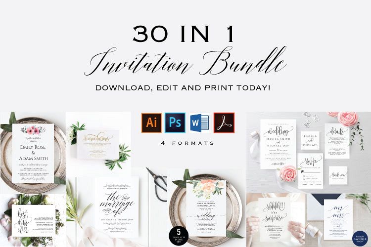 Wedding Invitation Bundle example image 1