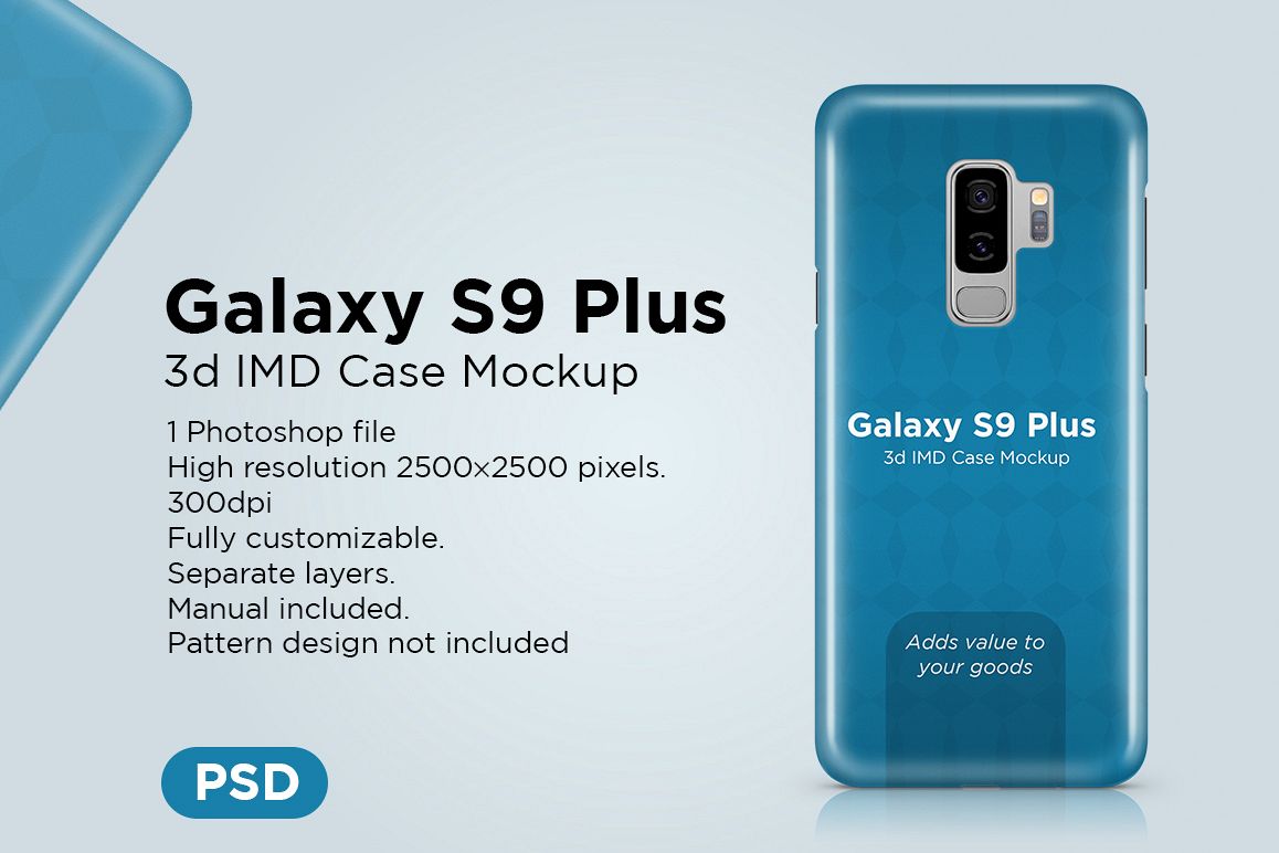 Samsung Galaxy S9 Plus 3d Phone Case Mockup example image 1