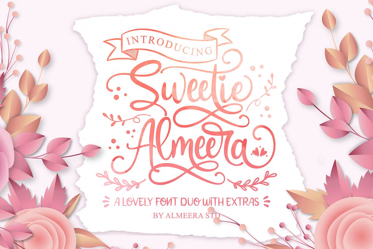 Sweetie Almeera Font Duo example image 1