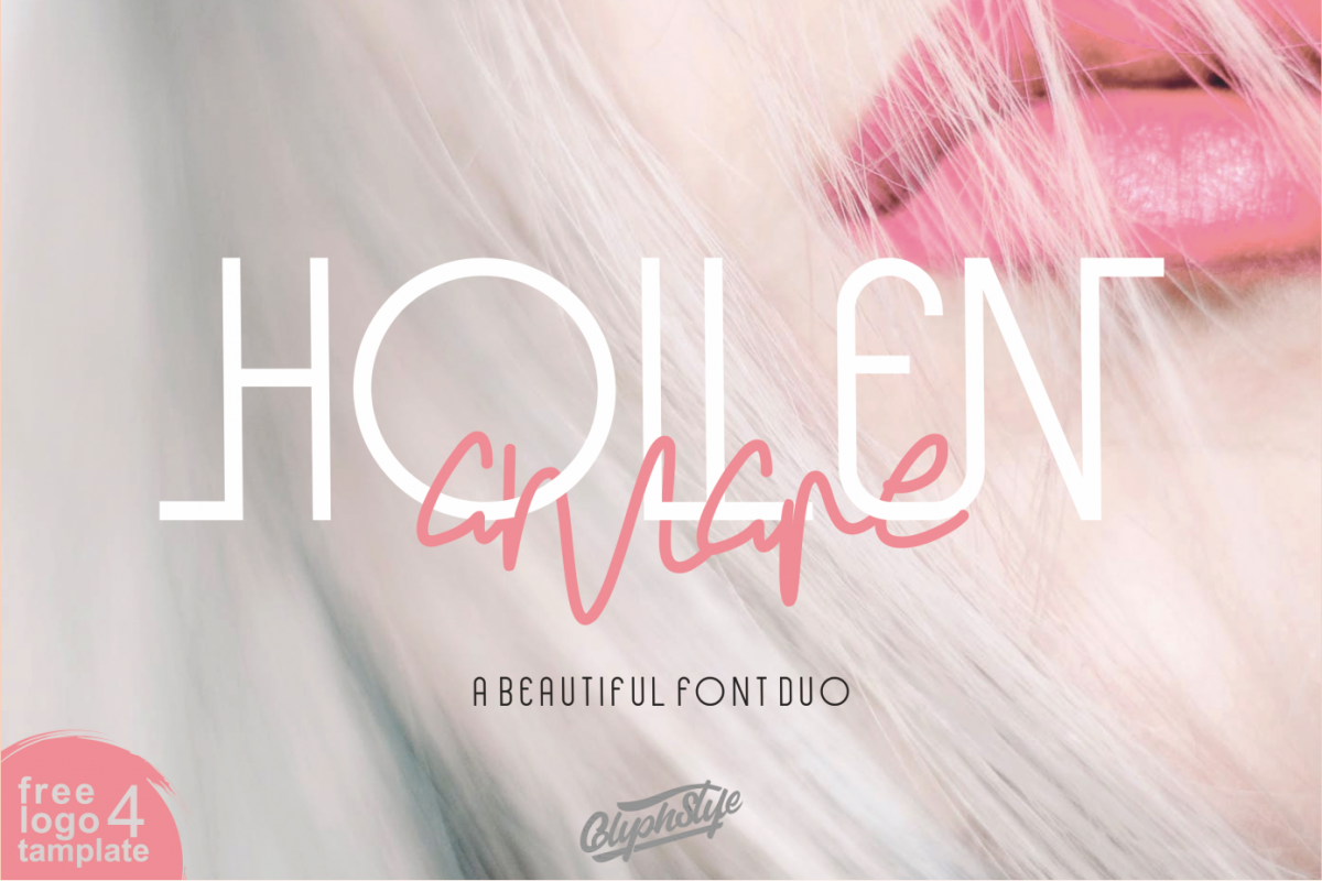 Hollen Amare Font Duo - free logo template example image 1