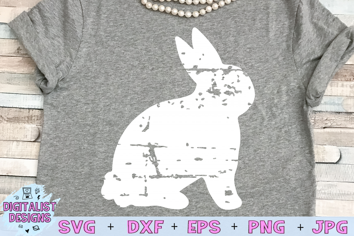 Grunge Bunny SVG example image 1
