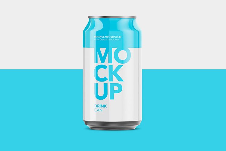 Glossy Aluminium Can Mockup example image 1