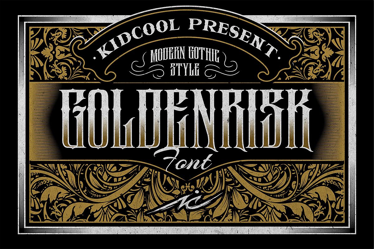 GOLDENRISK FONT example image 1