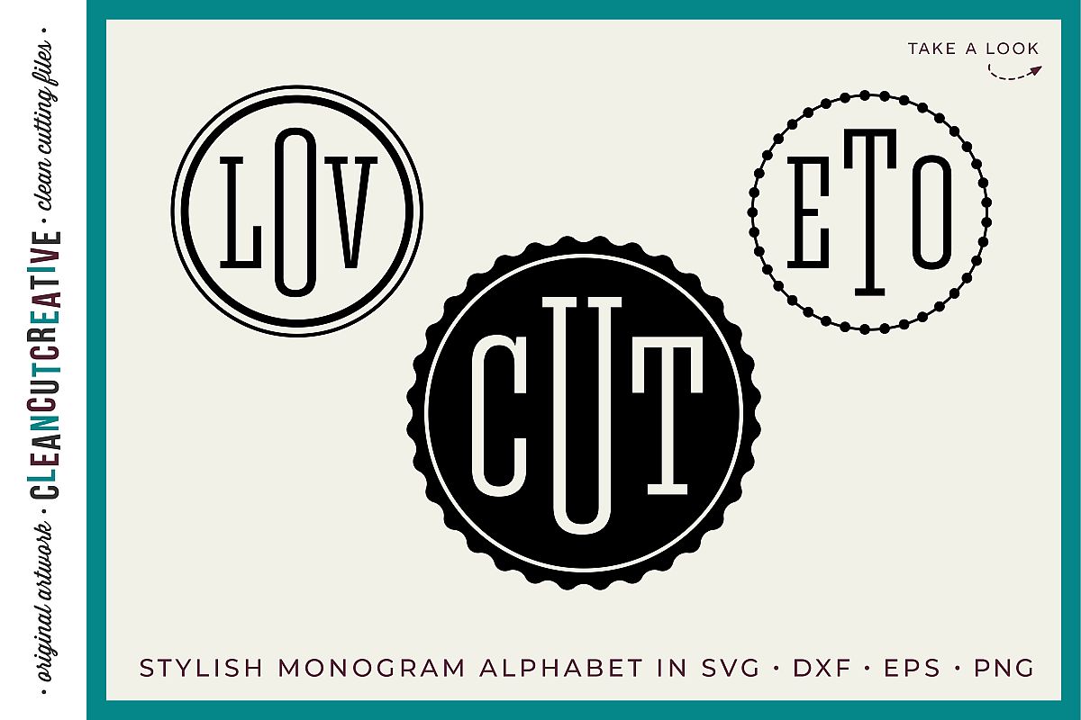 Download Round 3 letter STYLISH MONOGRAM alphabet in SVG PNG EPS DXF